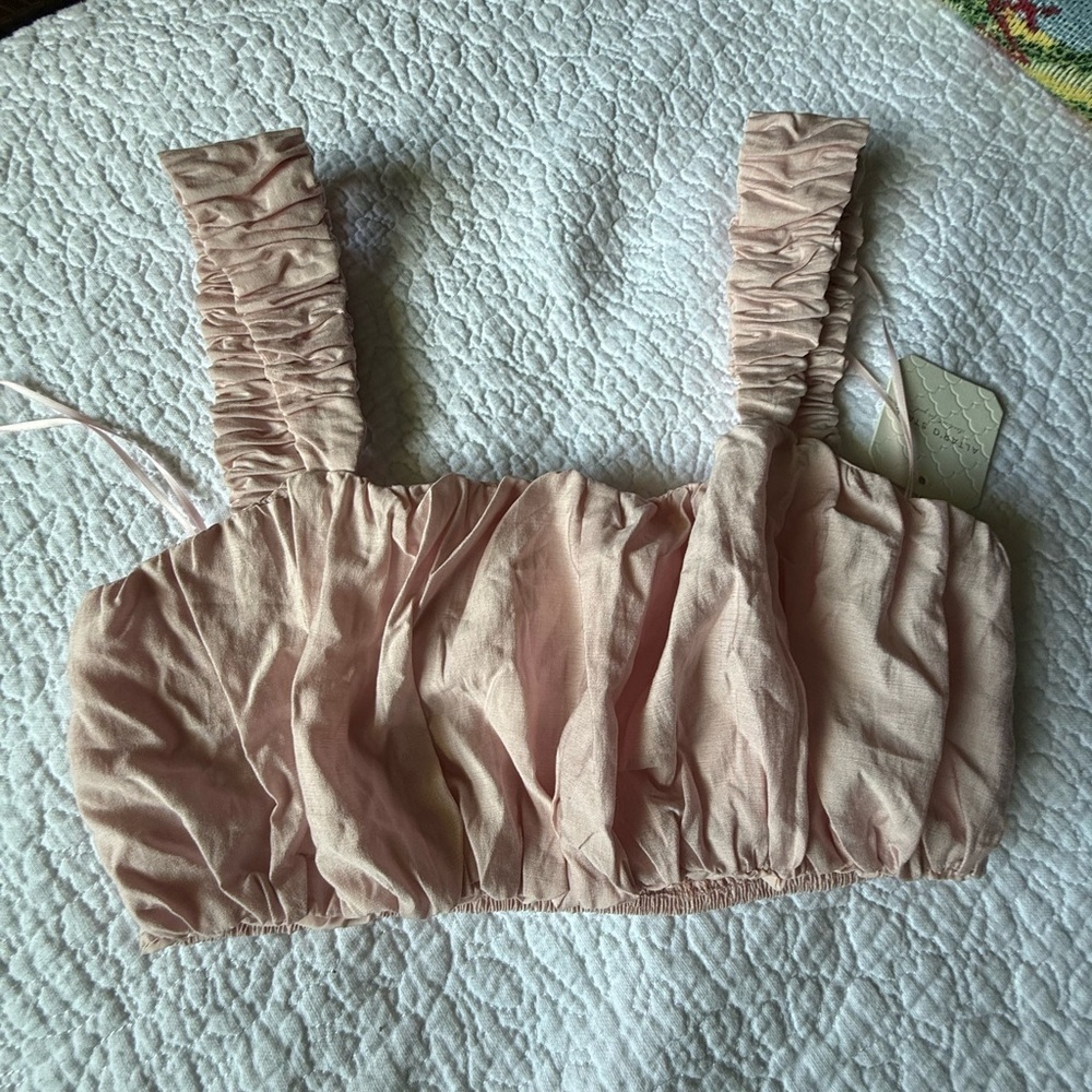 Altar'd State Blush Ruched Top - Picture 7 of 9